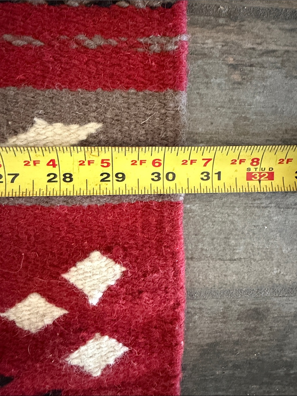 90% wool Saddle Blanket Co floor runner - Picture 4 of 5